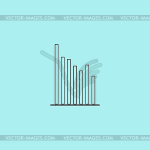 Graph chart sign icon. Diagram symbol. Statistics - vector image