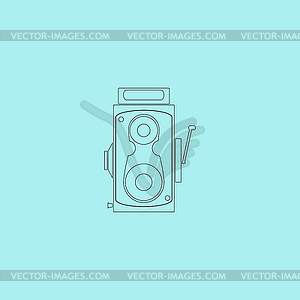 Retro professional cinema film camera - vector clipart