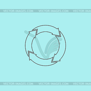 Icon of recycle - vector clip art