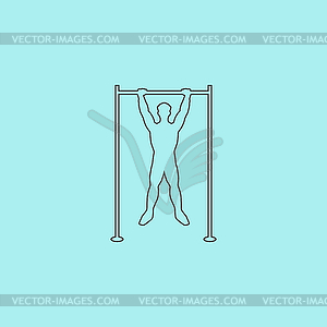 Horizontal bar and man - stock vector clipart