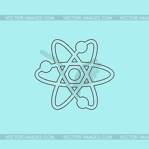 Atom icon - vector clipart