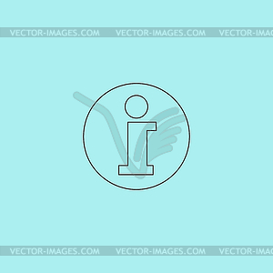 Information sign. icon - vector clip art