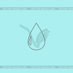 Water drop icon - vector clipart