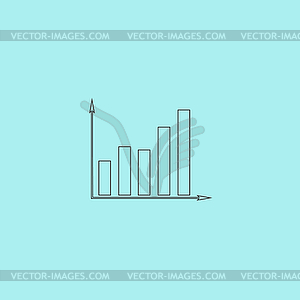 Business graph icon - vector image