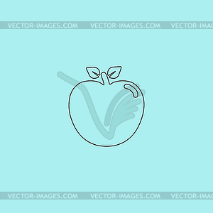 Apple - icon - vector image