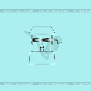 Water Well flat - vector clip art