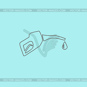 Gasoline pump nozzle sign - vector clipart