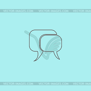 Dialogue quote icon - vector image