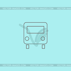 Bus icon, . Flat design style - vector image