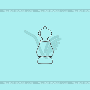 Icon of chess pawn - royalty-free vector image