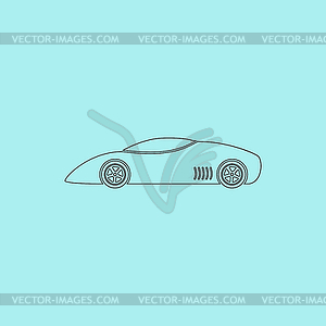 Силуэт спортивный автомобиль для гонок спорта - изображение в векторе / векторный клипарт