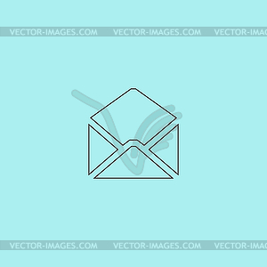 Envelope Mail icon, . Flat design style - vector clipart
