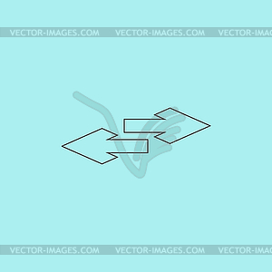 Two side arrow icon - vector image