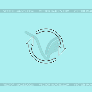 Arrow circle icon - cycle, loop, roundabout - vector clipart