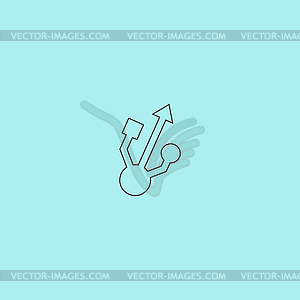 Usb icon - - vector image