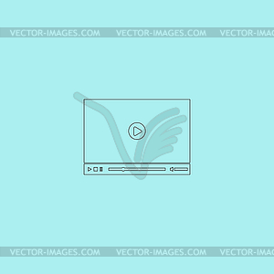 Video player for web, - vector image