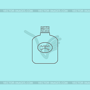 Флакон с ядом - изображение в векторе