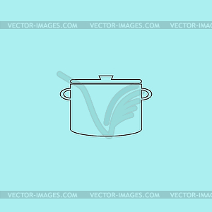 Kitchen icon of pan - vector clip art