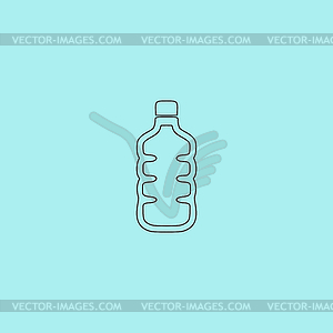 Icon of plastic water bottle - vector clip art