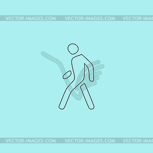 Pedestrian symbol - vector clip art