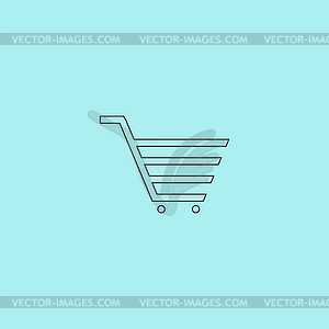 Shopping cart icon - vector clipart