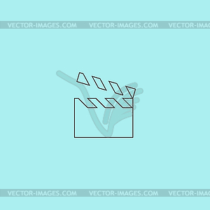 Movie film icon - color vector clipart