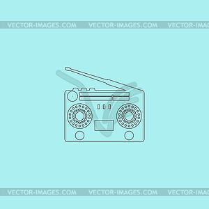 Classic 80s boombox - vector clipart