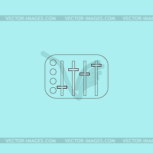 Sound Mixer Console - vector image