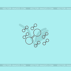 Molecule atom icons - vector clipart