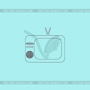 TV icon - vector clipart