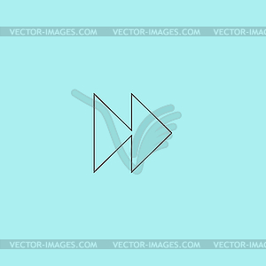 Rewind forward icon - vector image