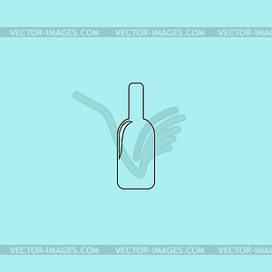 Bottle of alcohol icon - vector clipart