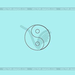 Ying yang symbol of harmony and balance - vector image