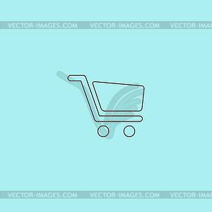 Shopping cart icon - vector image