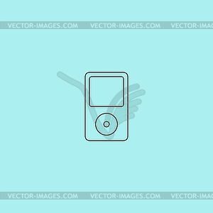 Portable media player icon - royalty-free vector clipart