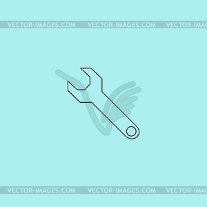 Simple wrench icon, - vector image