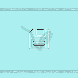 Magnetic floppy disc icon for computer - vector clip art