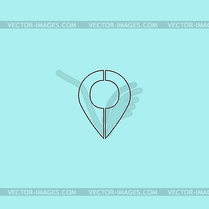 Mark pointer icon - vector image