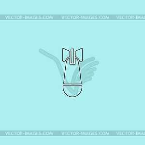 Air bomb icon. Flat illustrator - vector clipart / vector image