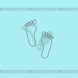 Footprint - icon - vector clip art