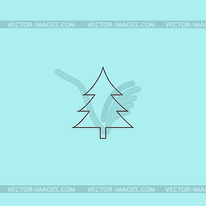 Spruce, christmas tree icon - vector clipart