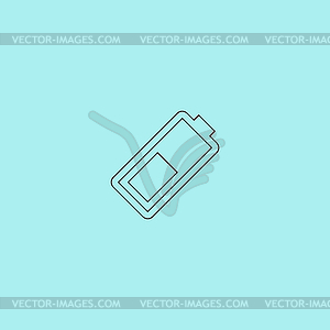 Battery icon - color vector clipart