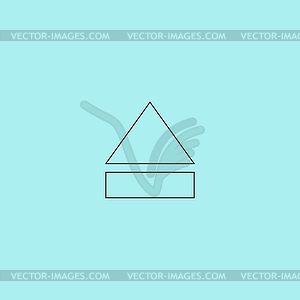 Eject or open player icon - vector image