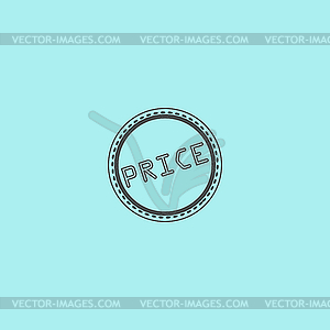 Цена Икона, значок, ярлык или наклейка - векторизованное изображение