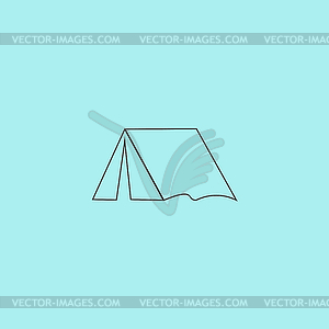 Tourist tent - vector clip art