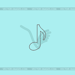 Music Note Icon - royalty-free vector clipart