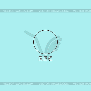 Rec button - vector clipart