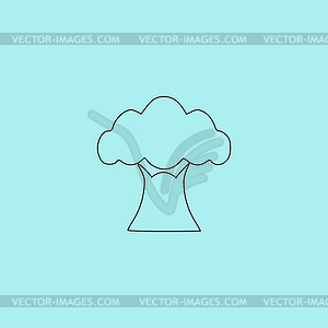 Baobab tree icon - vector clip art