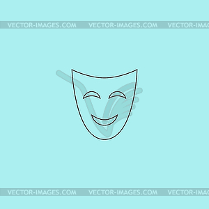 Joyful mask - vector image