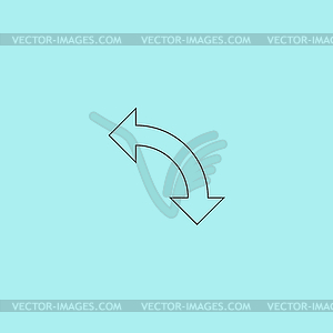 Turn arrow icon - vector clipart